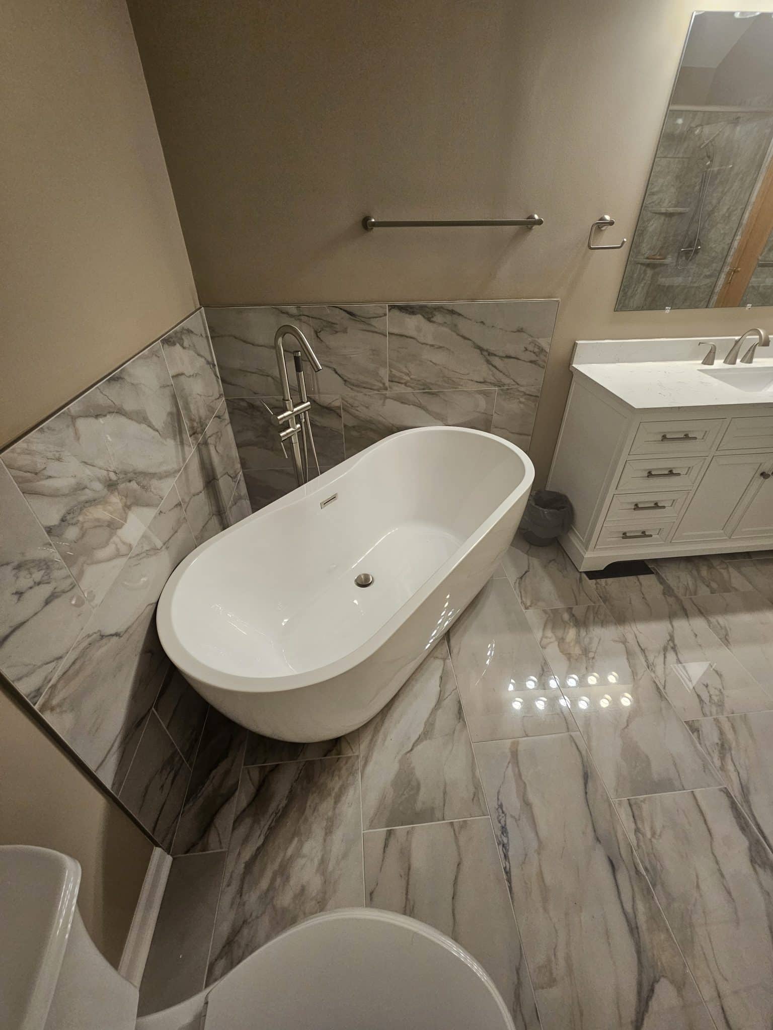 Shower into a Tub Project by Dream Bath Solutions