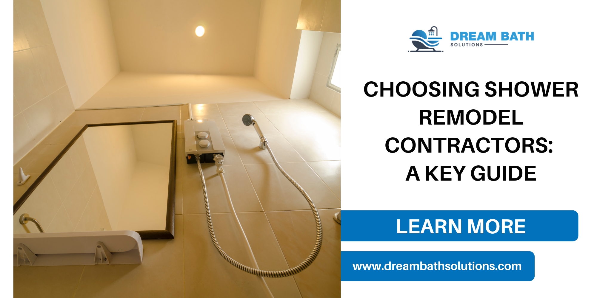 Shower remodel image showcasing the importance of choosing the right shower remodel contractors for your project.