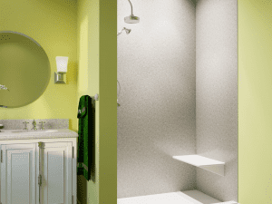  Beautiful shower enclosure in Illusion color and design.