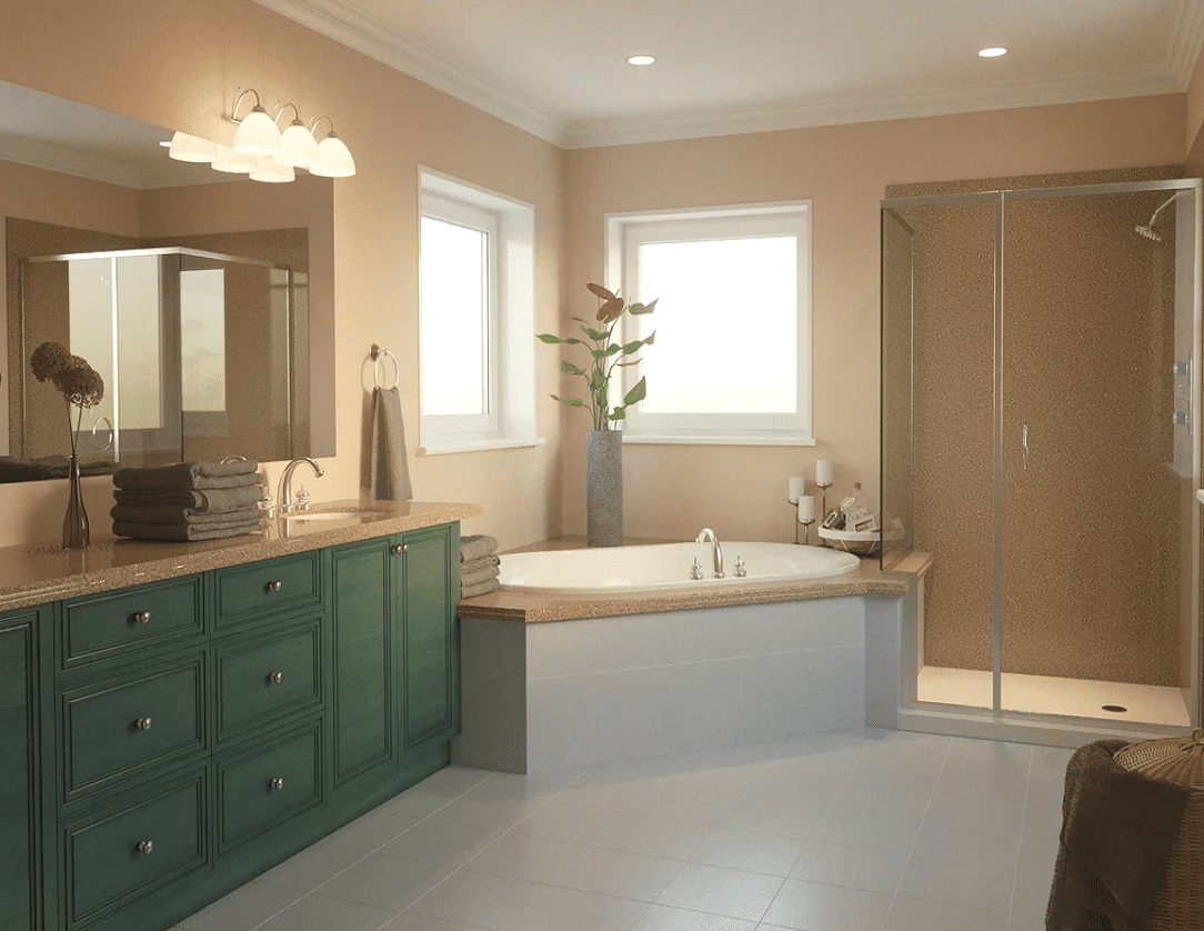 Expert bathtub design and installation in Maui color.